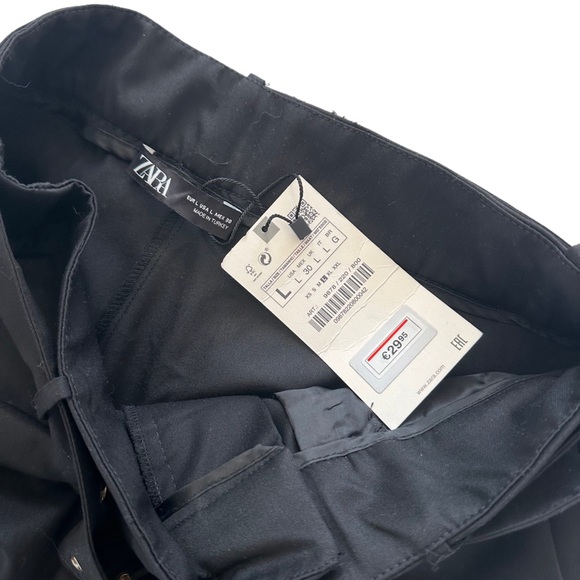 Zara buckle belt ankle length black pants - Picture 7 of 7